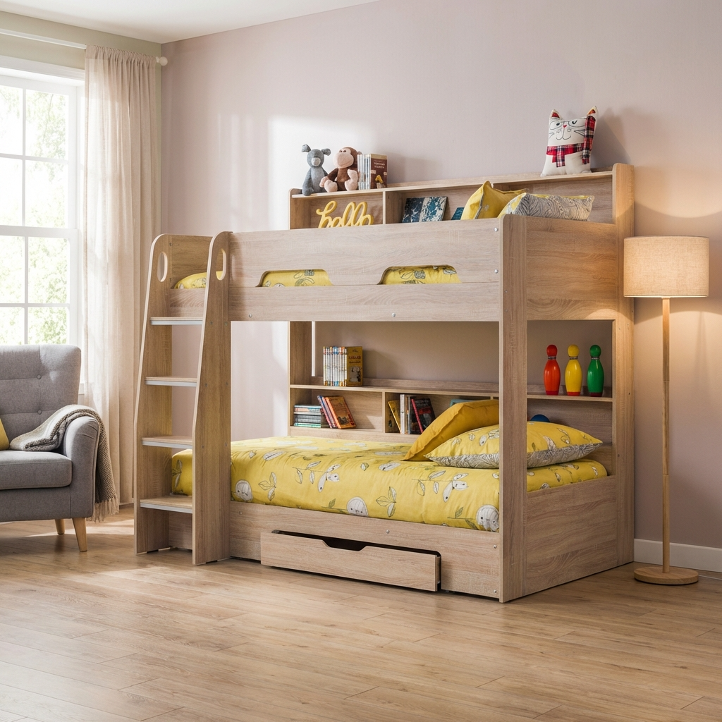 Orion Sonoma Oak Bunk Bed ORI001 - Havenheim Furniture