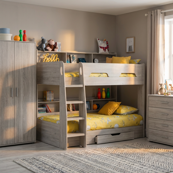 Orion Grey Oak Bunk Bed ORI004 - Havenheim Furniture
