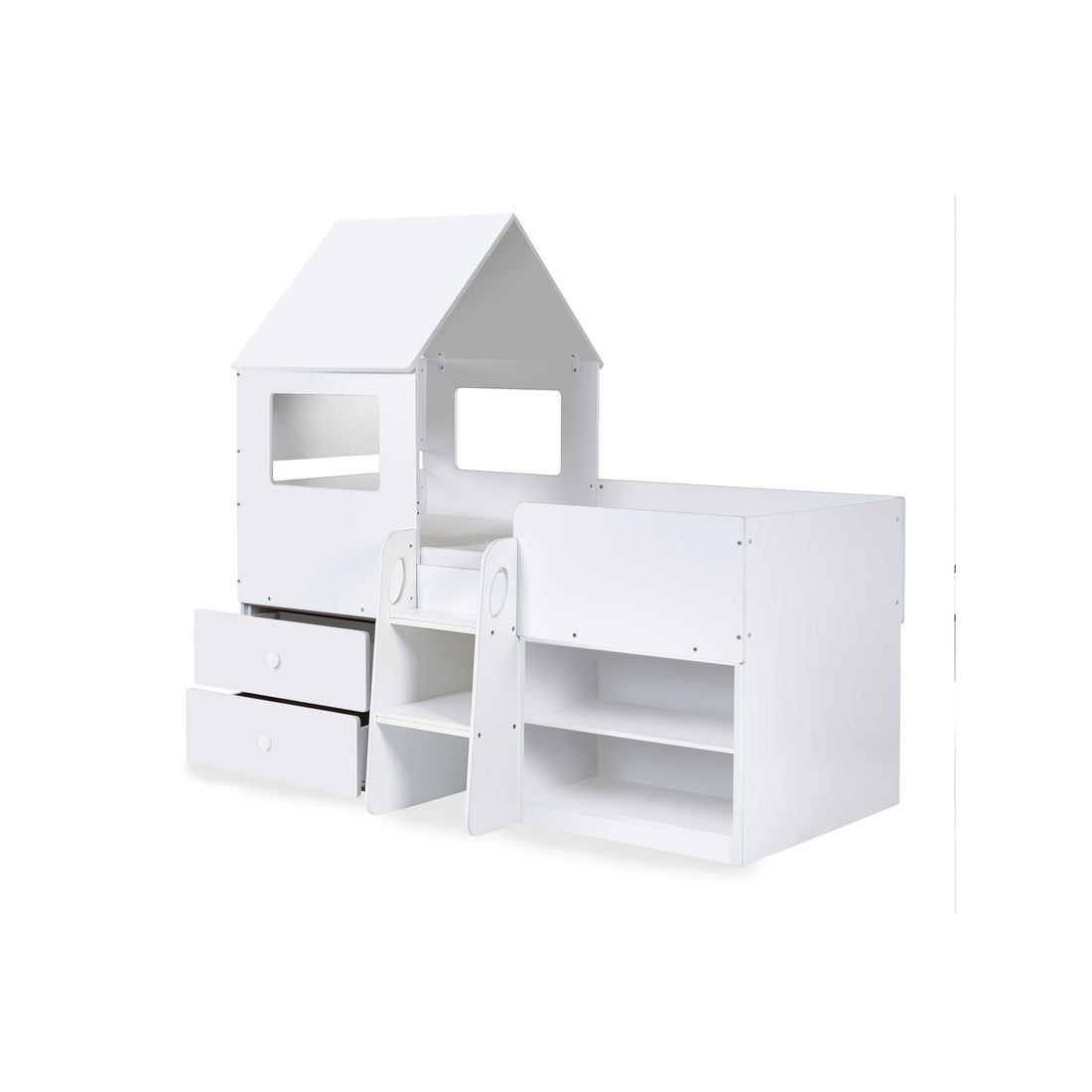 Orpheus Treehouse Midsleeper Cabin Bed Single 90cm - All White ORP001