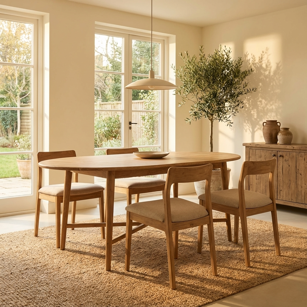 Oval Dining Table Solid Teak TH01