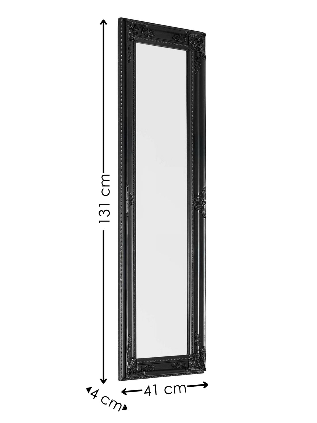 PALAIS BLACK DRESS MIRROR MIR037 - Havenheim Furniture