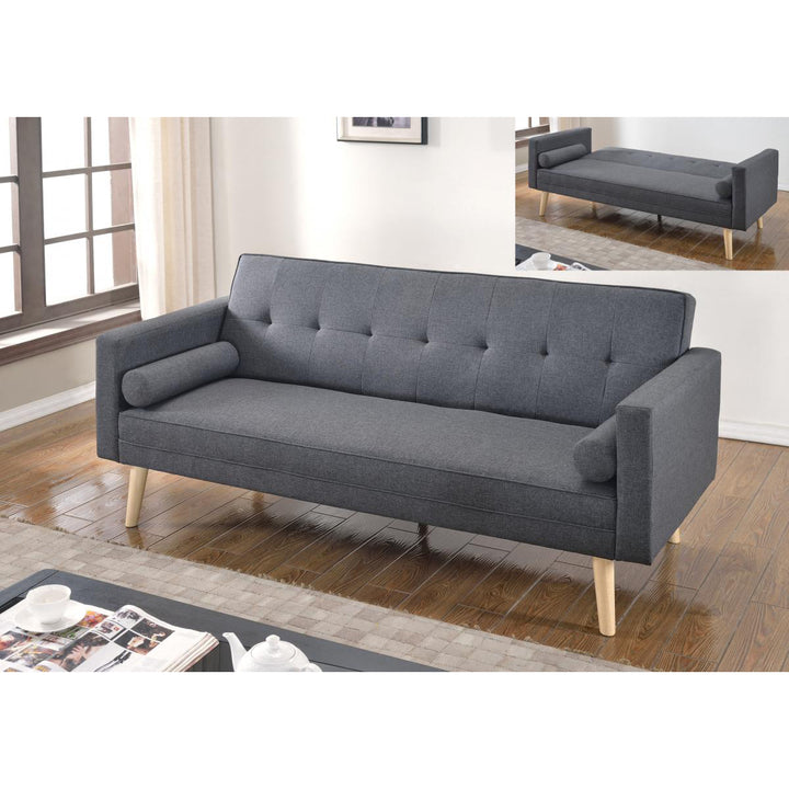 Paris Linen Sofa Bed Dark Grey PARIDAR - Havenheim Furniture