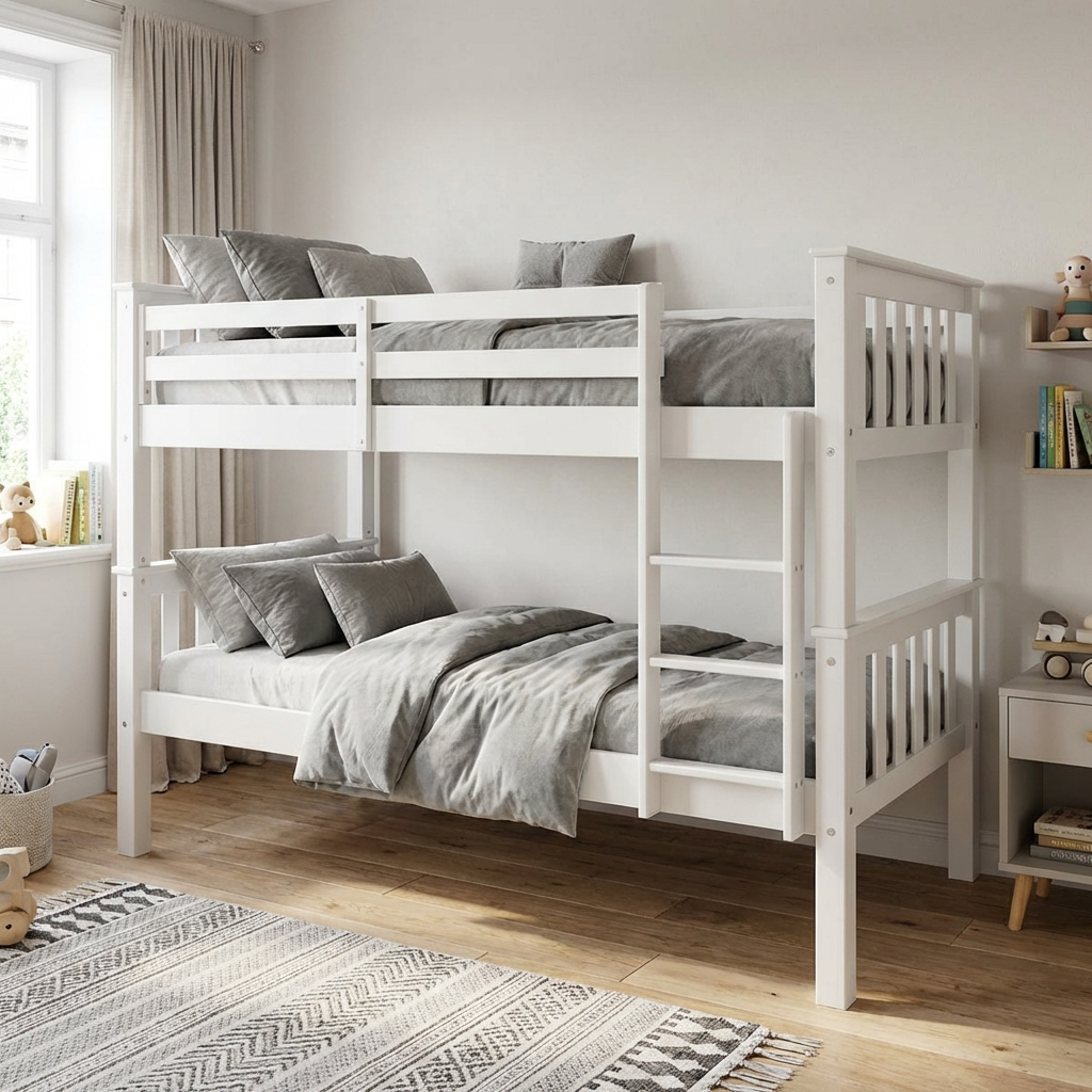 Porto Bunk Bed White PORTBUNKWHI - Havenheim Furniture