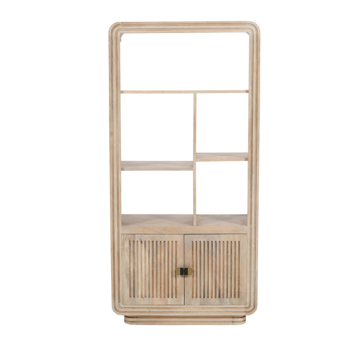 Hudson Carved Mango Wood Bookcase RG04 - Havenheim Furniture