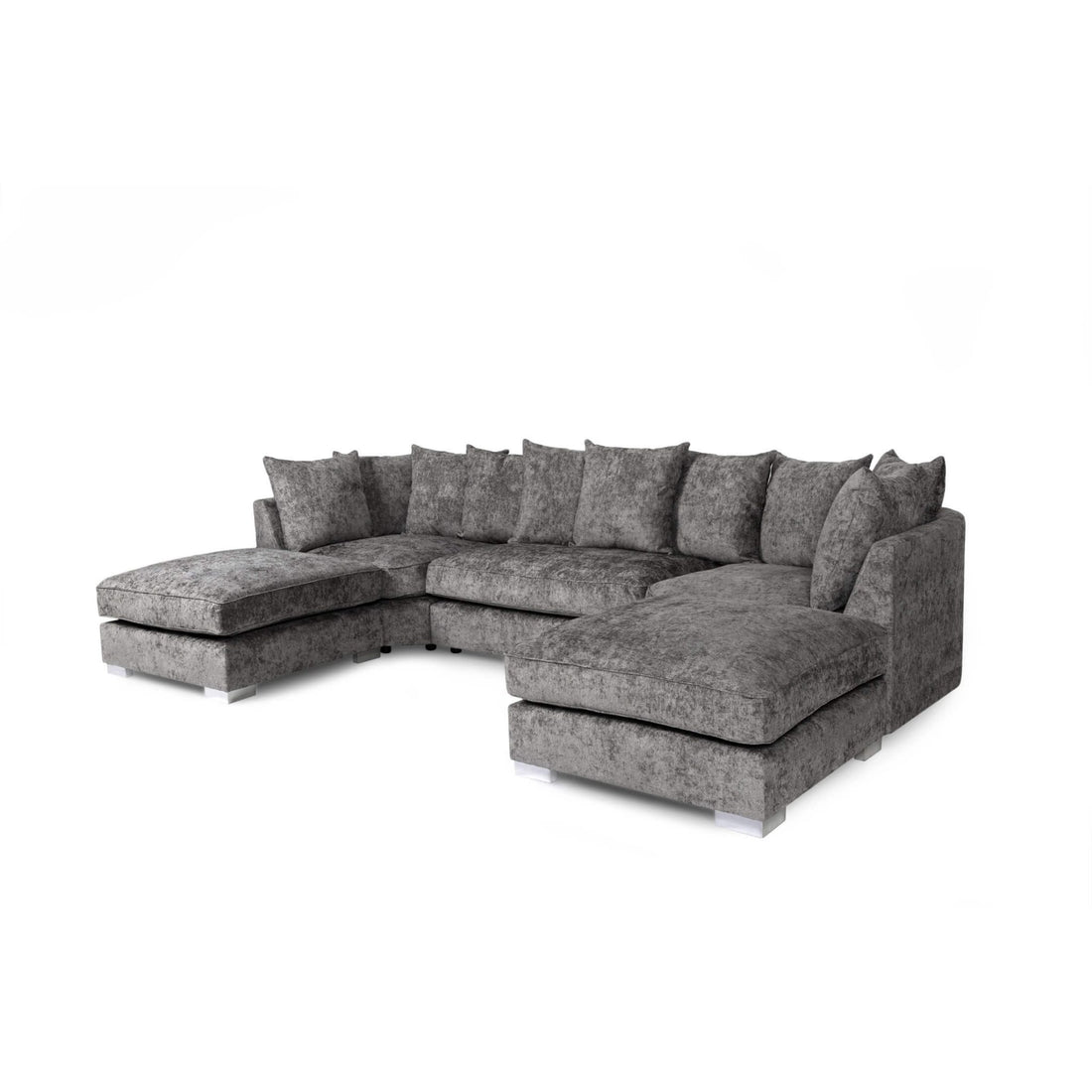 Repton U Shaped Fabric Sofa Grey REPTGRE - Havenheim Furniture