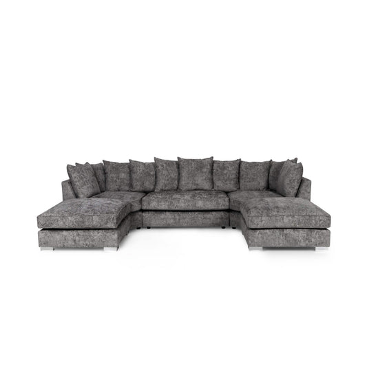 Repton U Shaped Fabric Sofa Grey REPTGRE