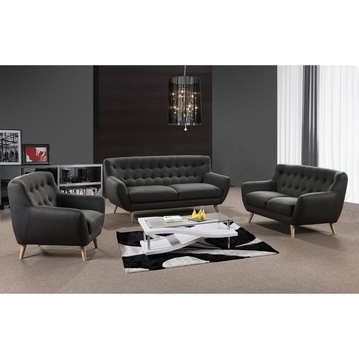 Rihanna Fabric 1 Seater Sofa Grey RIHA1GRE - Havenheim Furniture