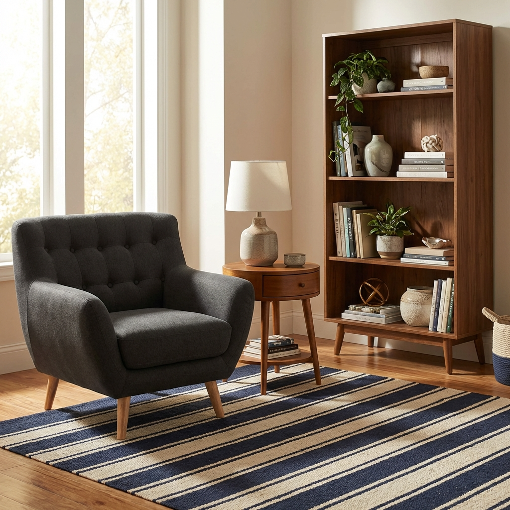 Rihanna Fabric 1 Seater Sofa Dark Grey RIHA1GRE - Havenheim Furniture