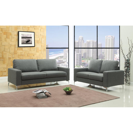 Sally Fabric 3 Seater Sofa Grey SALL3GRE