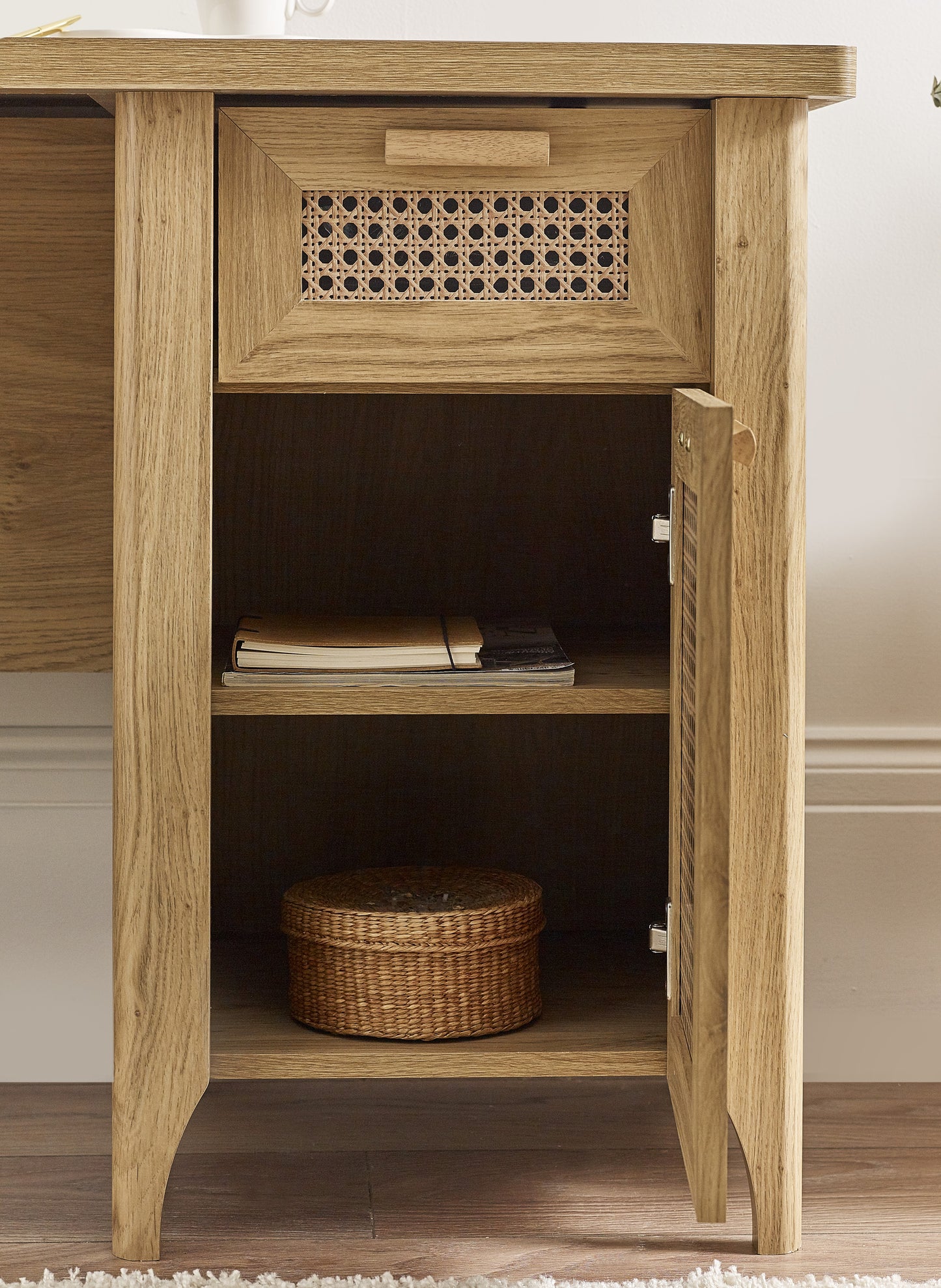 SYDNEY DESK - OAK Chipboard MDF Rubberwood SYD011