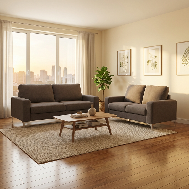 Sally Fabric 2 Seater Sofa Grey SALL2GRE - Havenheim Furniture