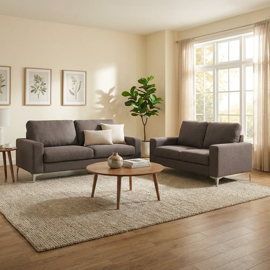 Sally Fabric 3 Seater Sofa Grey SALL3GRE - Havenheim Furniture