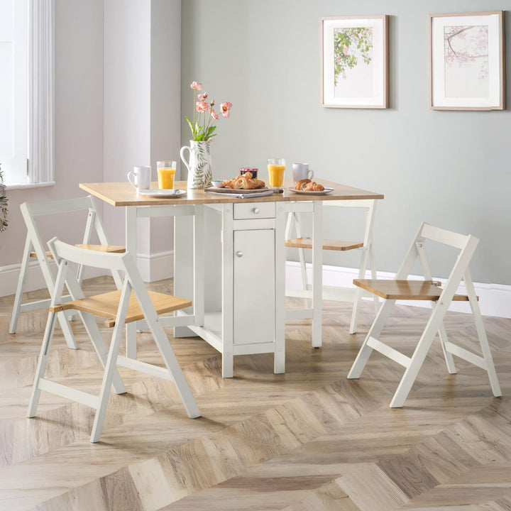Savoy Dining Set - White/Natural SAV102 - Havenheim Furniture