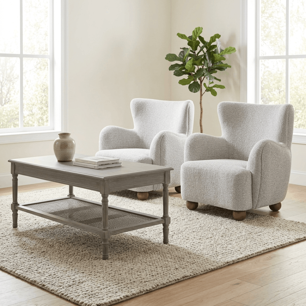 The Serene Rattan Collection Coffee Table Wood Grey 23900 - Havenheim Furniture