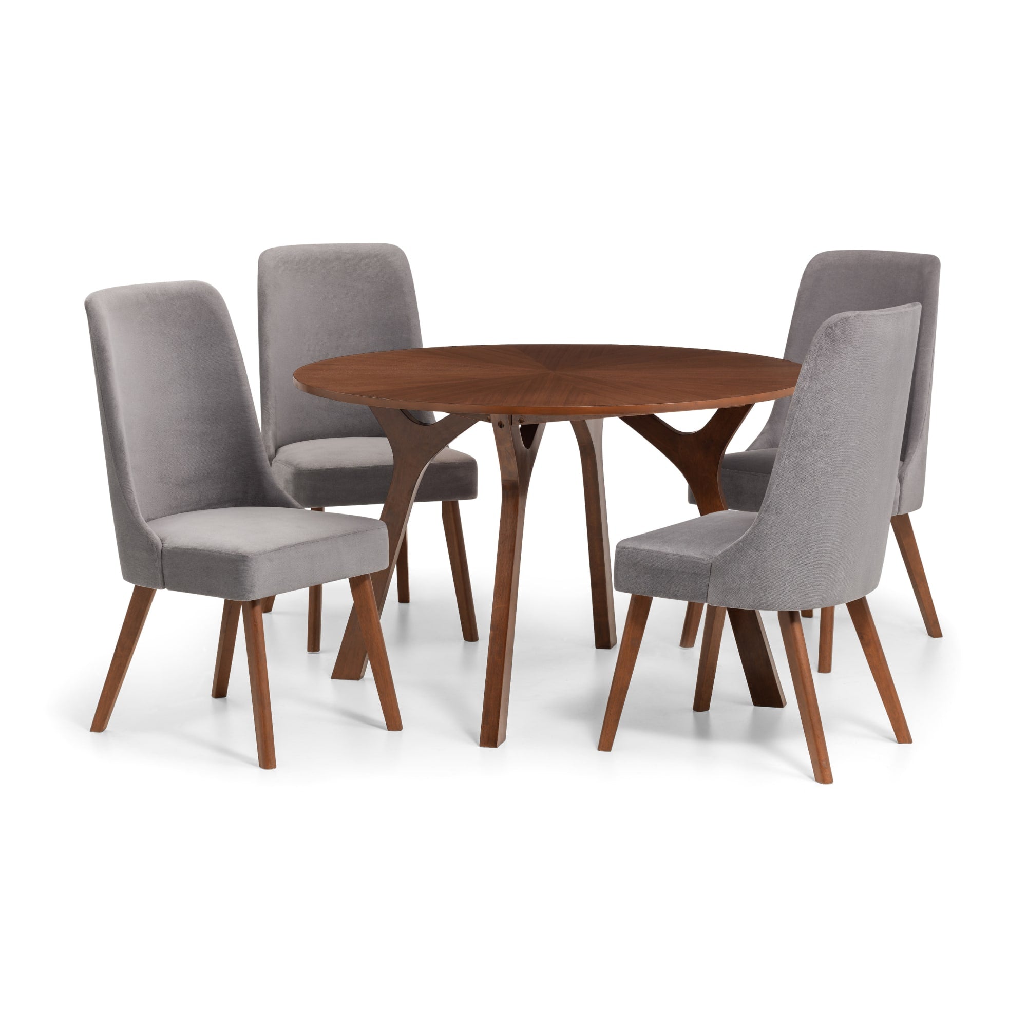 Set Of 2 Huxley Fabric Dining Chairs - Dusk Grey HUX302 - Havenheim Furniture