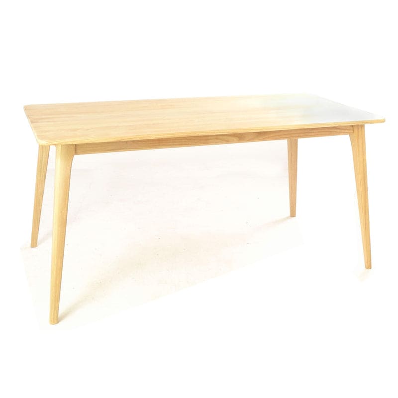 Ancient Mariner Shoreditch 1.6m dining table in natural Sungkai wood, shown from a front angle