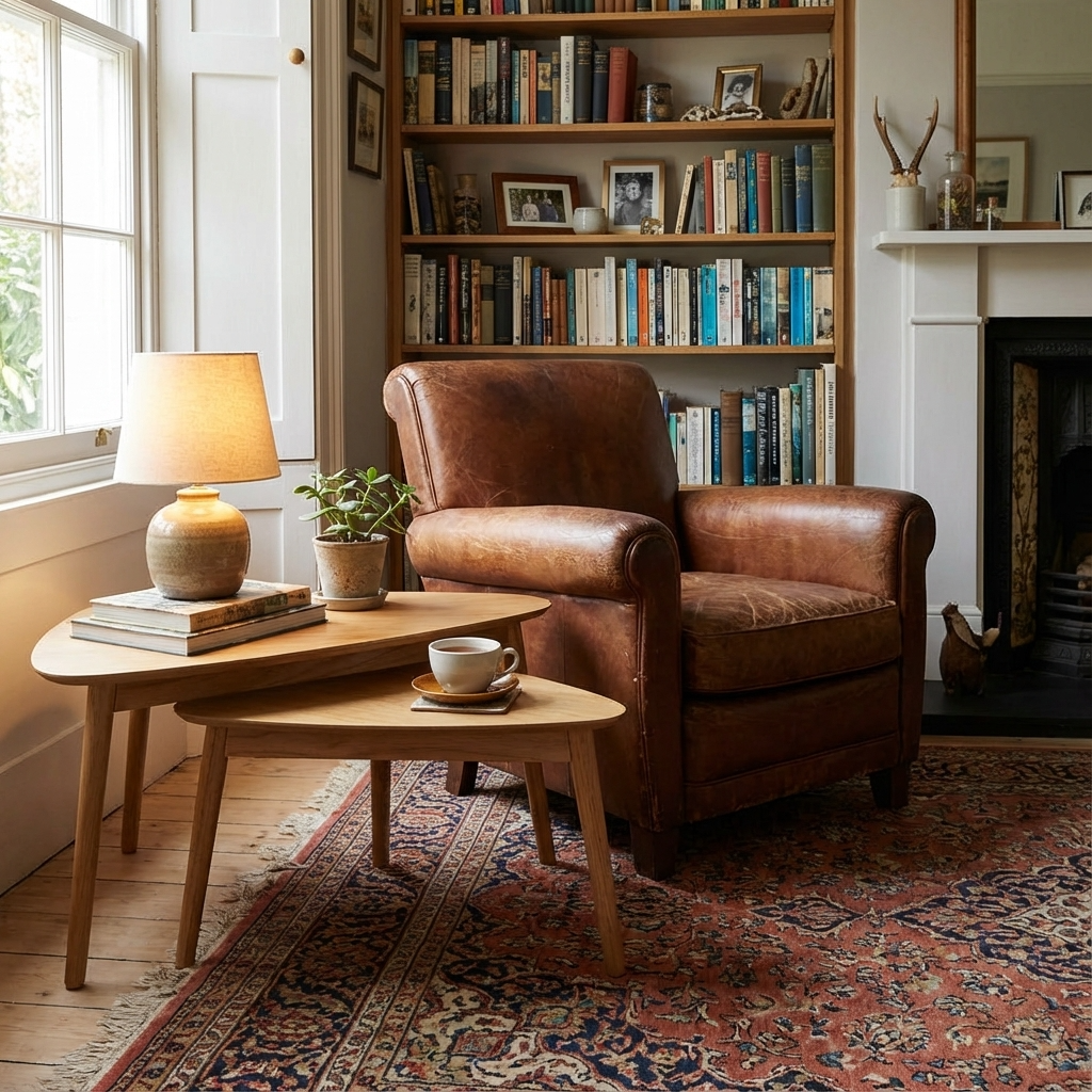 Shoreditch Nest of 2 Teardrop-Shaped Tables - Sungkai Wood SH06