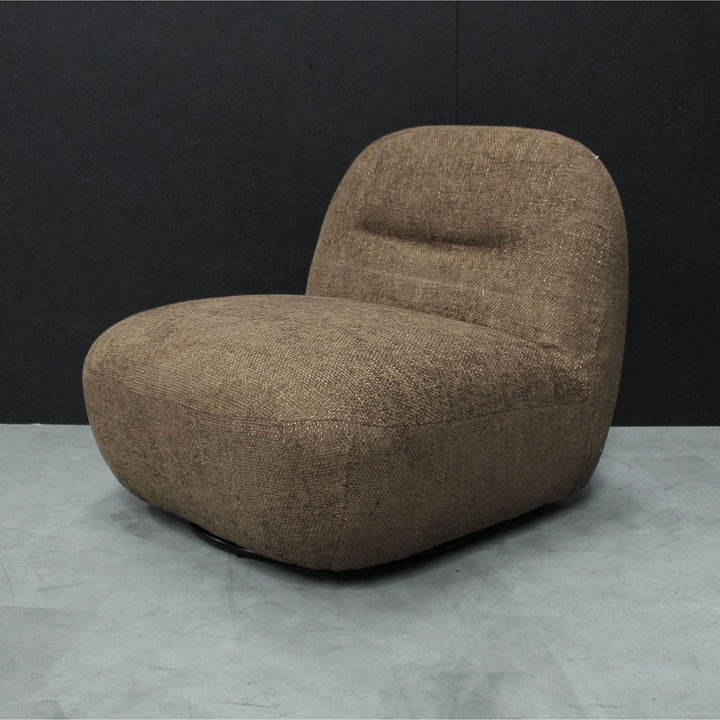 Sienna Oversized Swivel Chair in Boucle Amber * - Havenheim Furniture