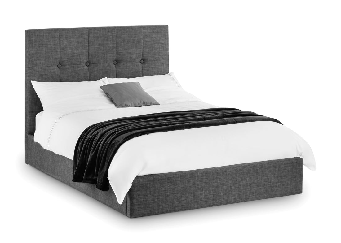 Sorrento Lift-Up Storage Bed 150cm King Slate Grey SOR202 - Havenheim Furniture