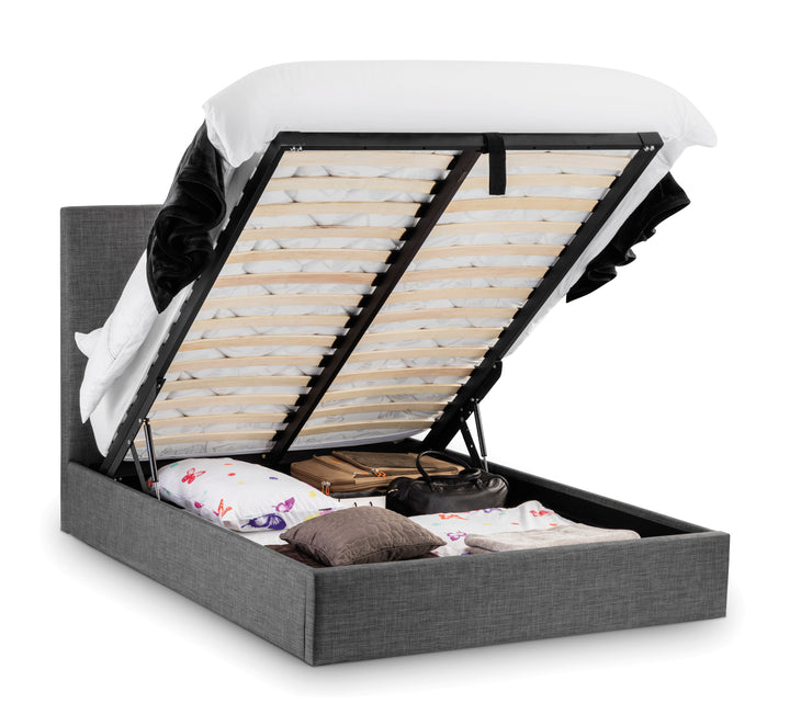 Sorrento Lift-Up Storage Bed 150cm King Slate Grey SOR202 - Havenheim Furniture