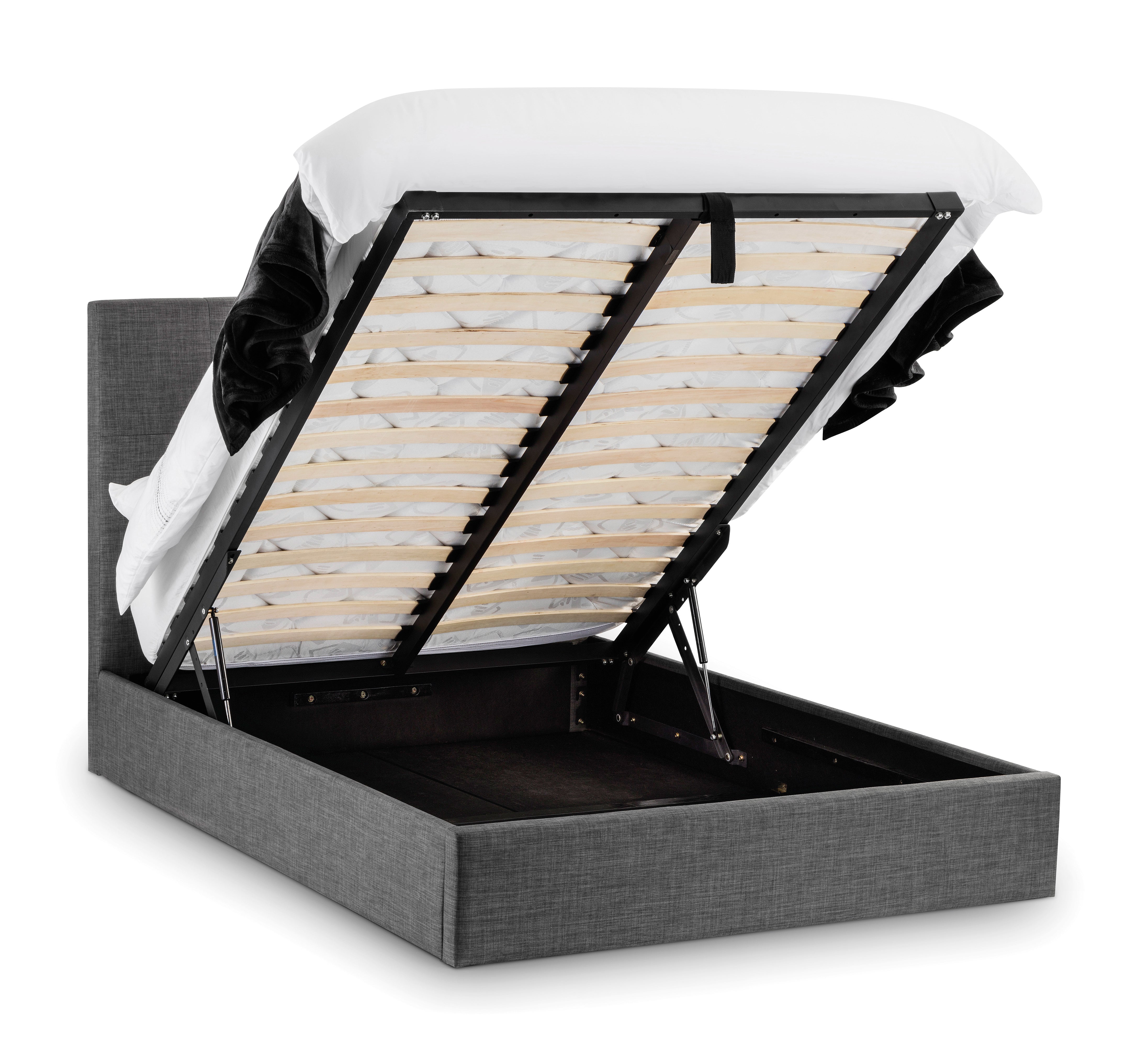 Sorrento Lift-Up Storage Bed 150cm King Slate Grey SOR202 - Havenheim Furniture