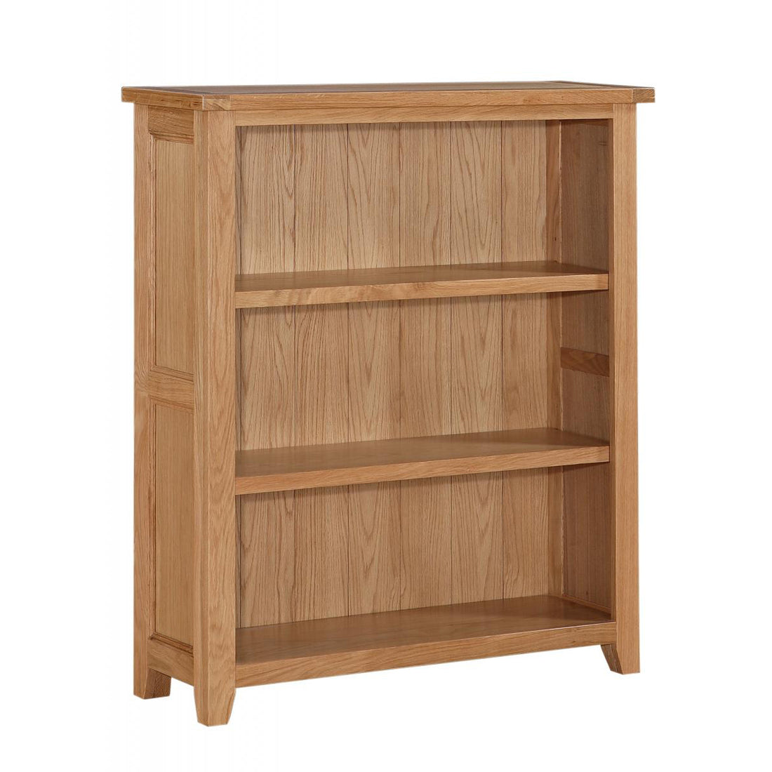 Stirling Bookcase With 2 Shelves Oak & Oak Veneer STIRBOOK2 - Havenheim Furniture