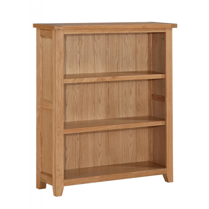 Stirling Bookcase With 2 Shelves Oak & Oak Veneer STIRBOOK2 - Havenheim Furniture