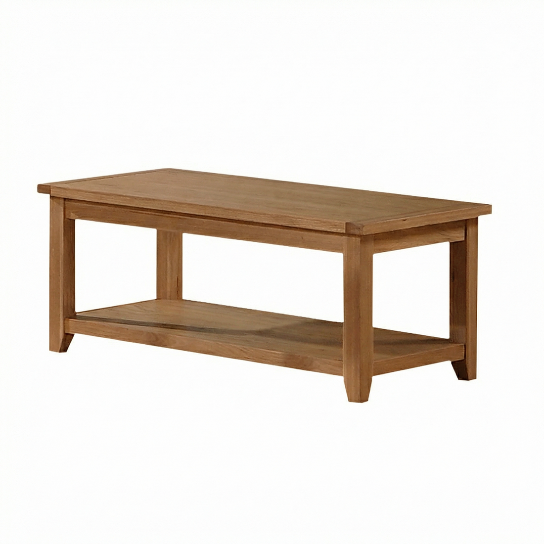 Family Reading Set 2 - Bookcase 3 Shelves & Coffee Table Solid Oak & Oak Veneers & 3 Seater Sofa Grey Fabric FRS2 - Havenheim Furniture