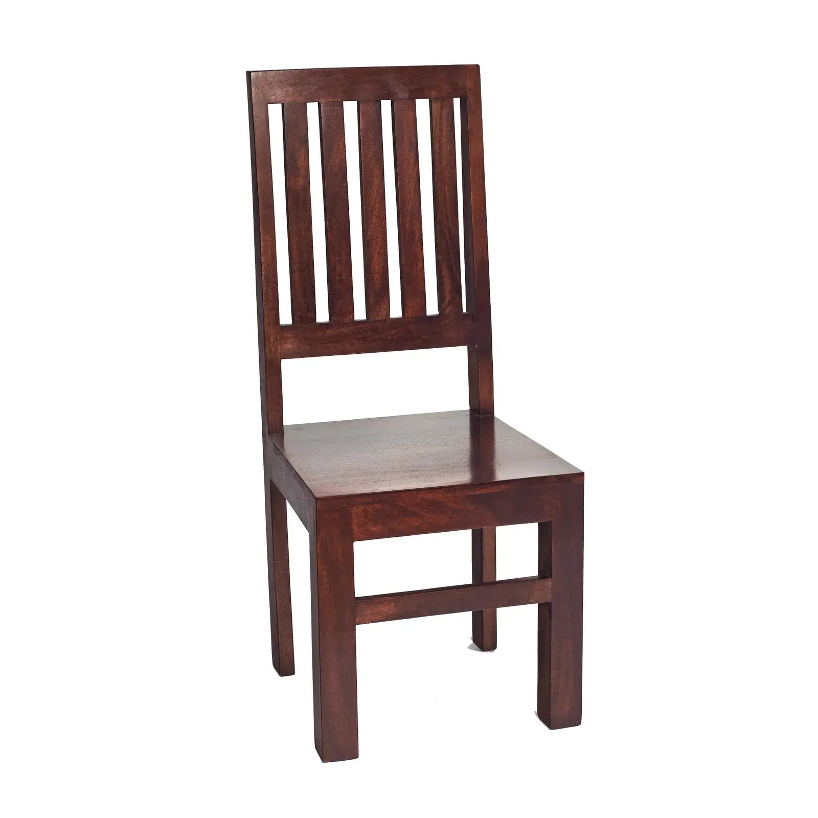 Toko Dark Mango Slat Back Chair - Dark Walnut Stain (Sold in Pairs) ML19 - Havenheim Furniture