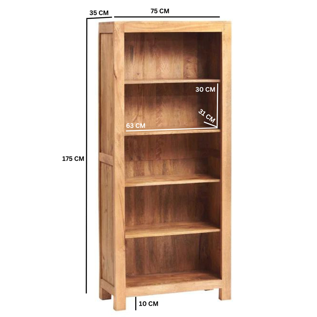 Family Reading Set 1 - Toko Light - Large Open Bookcase, Large Coffee Table & Nest of 3 Tables FRS1