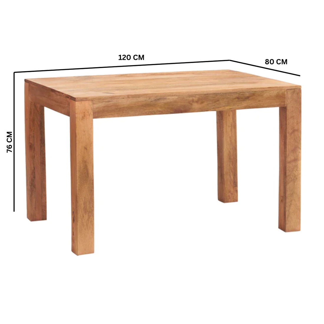 Toko Light Mango Small Rectangular Dining Table 4ft (120cm) LM16A
