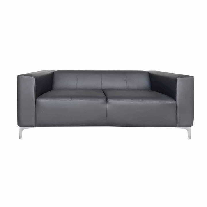 Heartlands Furniture Toscana 2 seater sofa in grey PU faux leather, front view