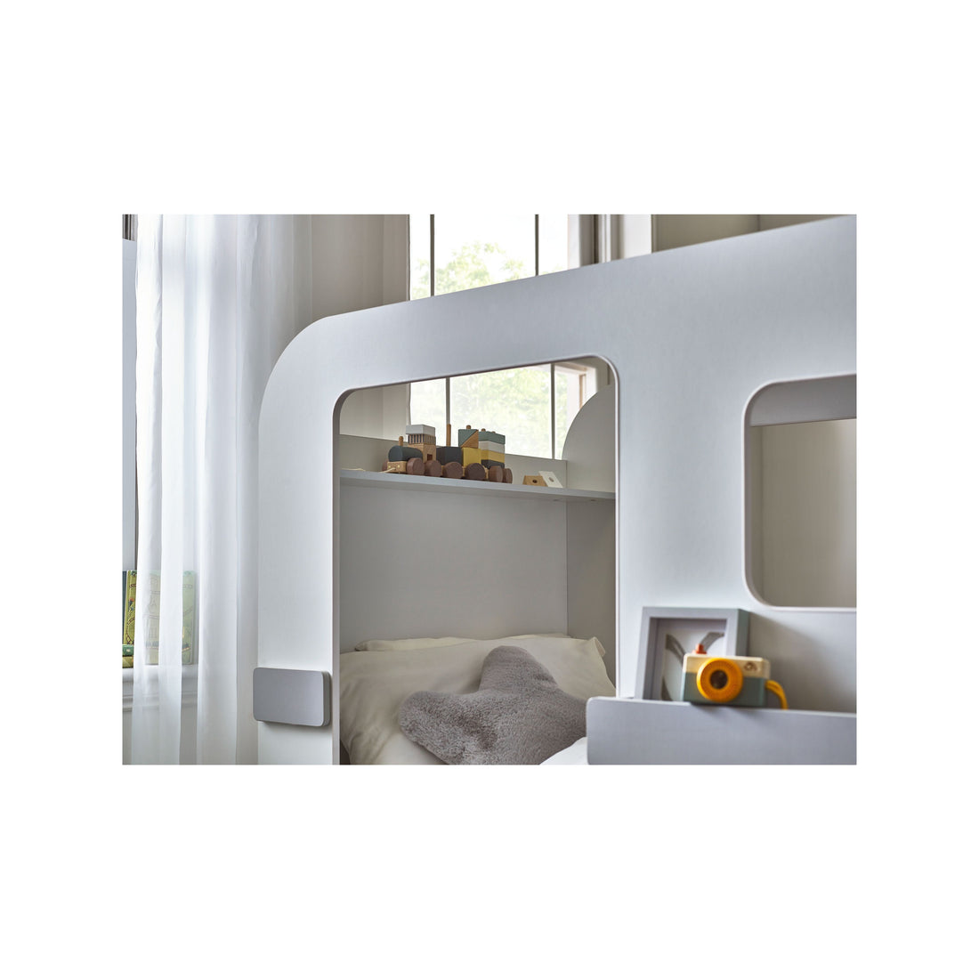 Tourer Caravan Bed Single 90cm - Vapor Grey and White TOU001