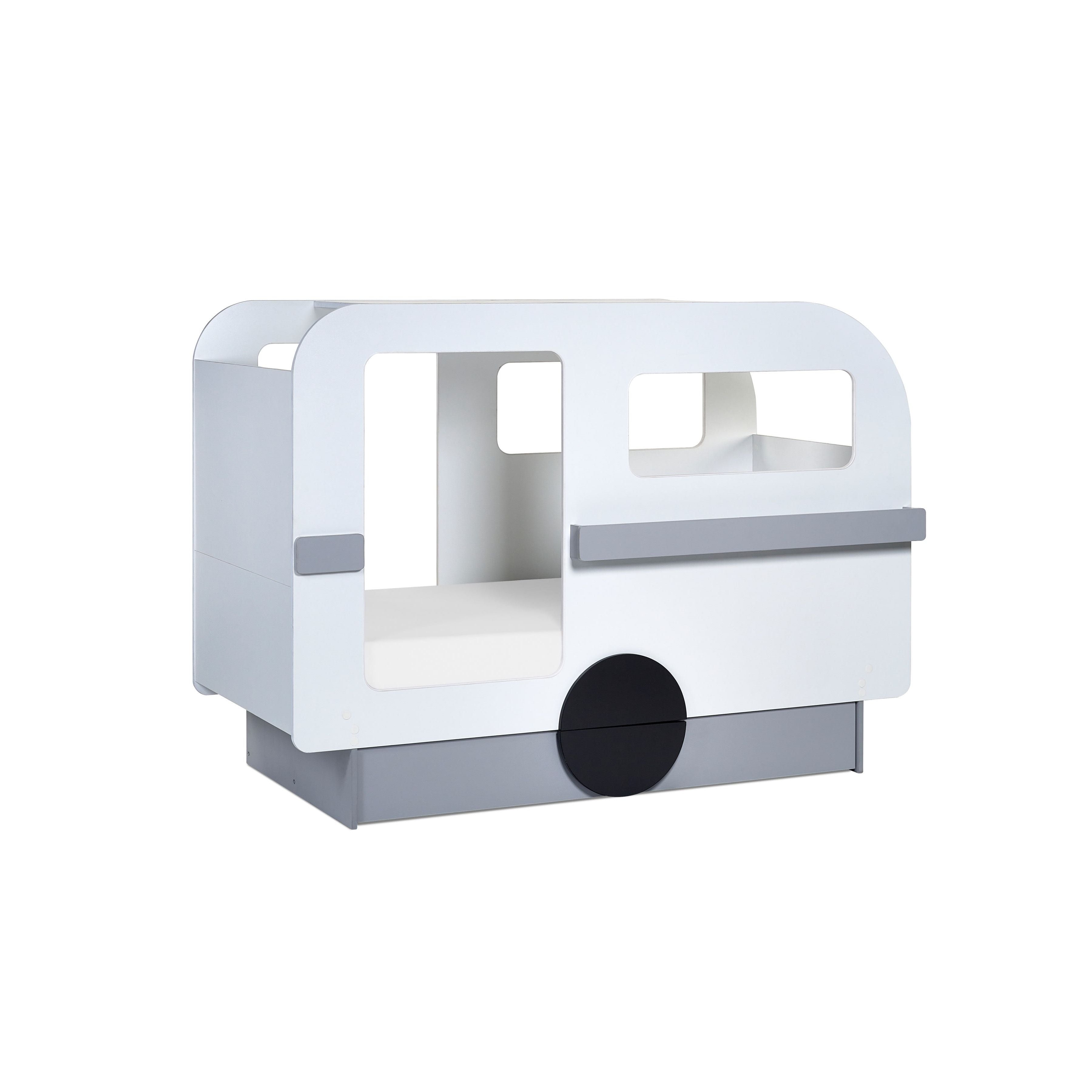 Tourer Caravan Bed Single 90cm - Vapor Grey and White TOU001