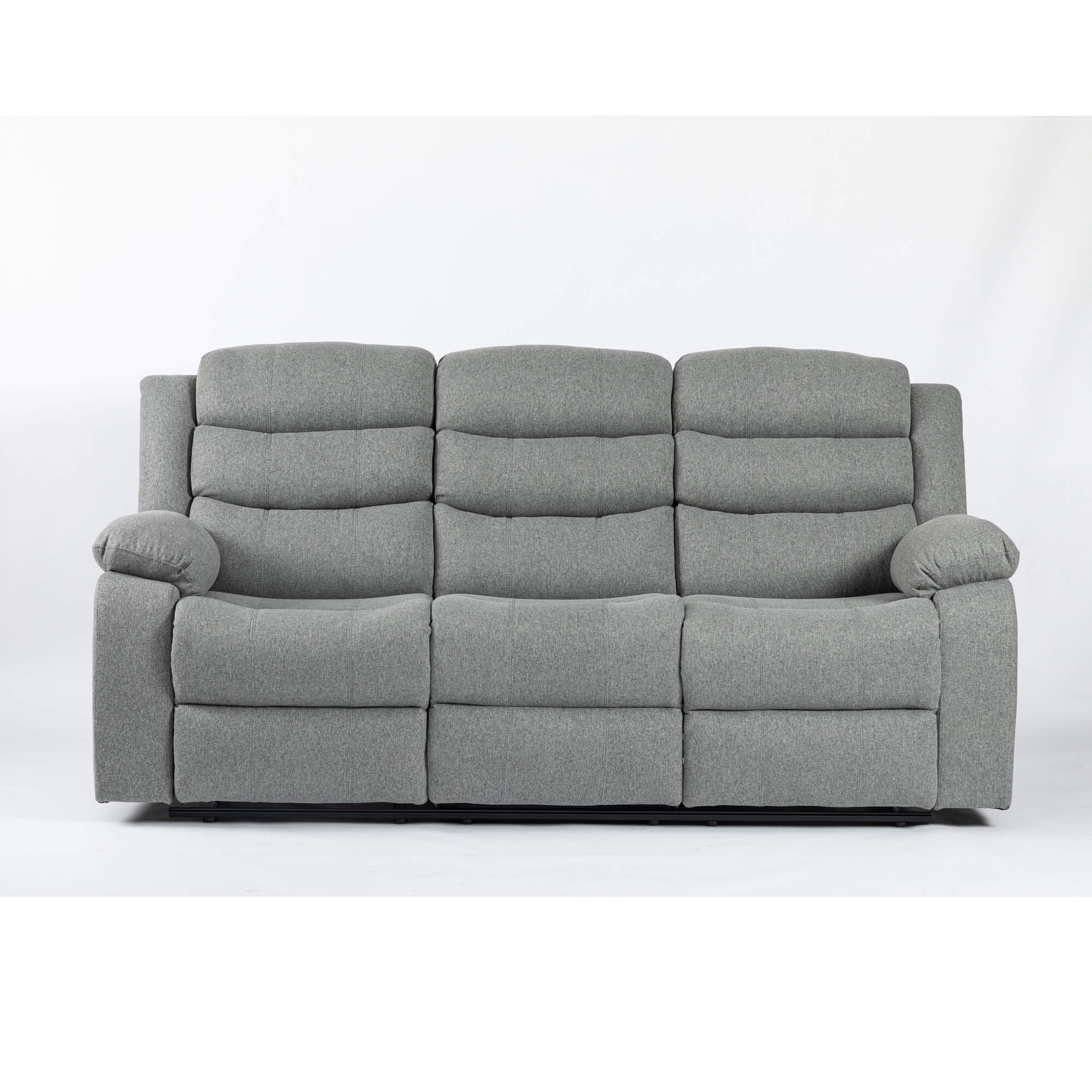 Turin Recliner Fabric 3 Seater Light Grey TURI3FAGRE - Havenheim Furniture