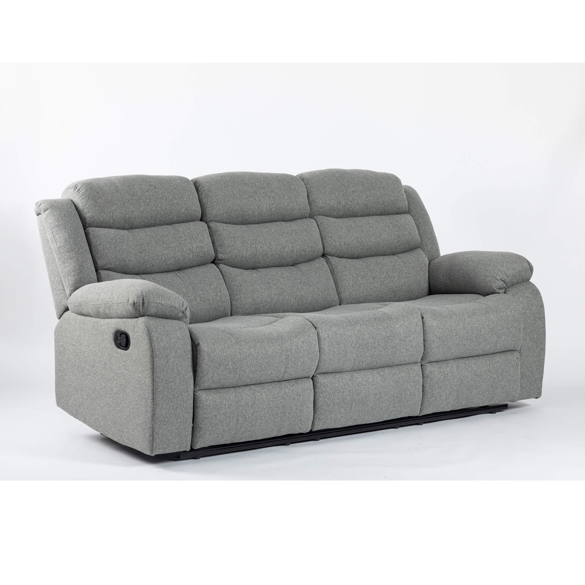 Turin Recliner Fabric 3 Seater Light Grey TURI3FAGRE - Havenheim Furniture