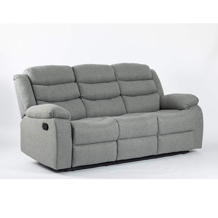 Turin Recliner Fabric 3 Seater Light Grey TURI3FAGRE - Havenheim Furniture