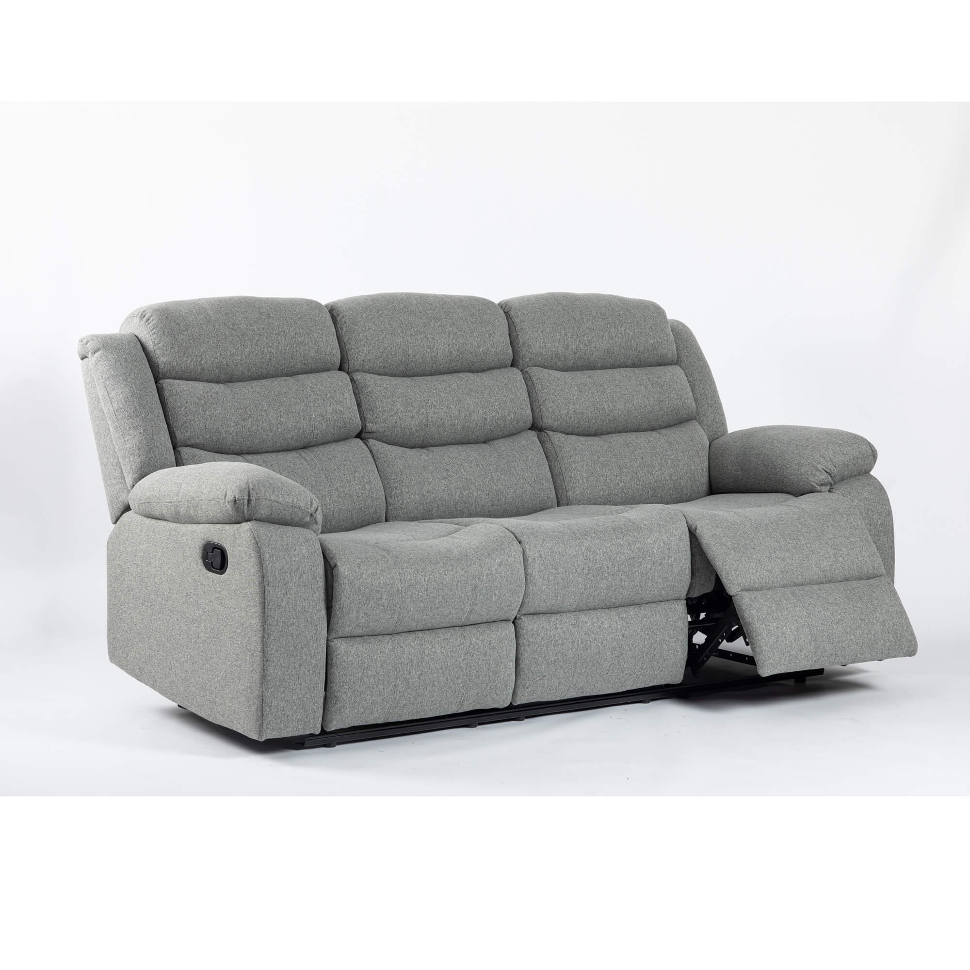 Turin Recliner Fabric 3 Seater Light Grey TURI3FAGRE - Havenheim Furniture