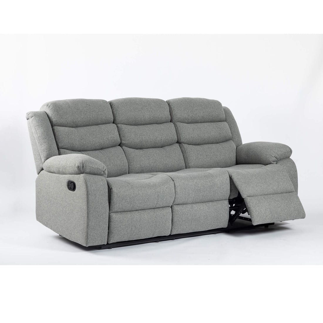 Turin Recliner Fabric 3 Seater Light Grey TURI3FAGRE - Havenheim Furniture