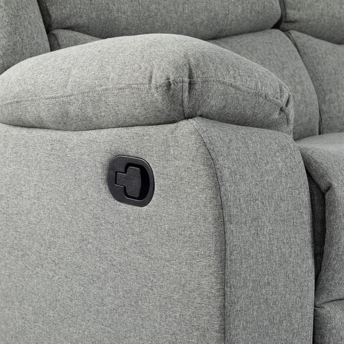 Turin Recliner Fabric 3 Seater Light Grey TURI3FAGRE - Havenheim Furniture