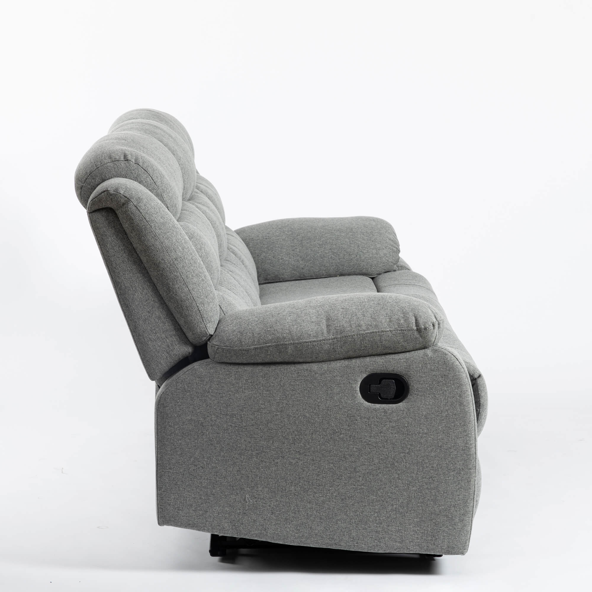 Turin Recliner Fabric 3 Seater Light Grey TURI3FAGRE - Havenheim Furniture