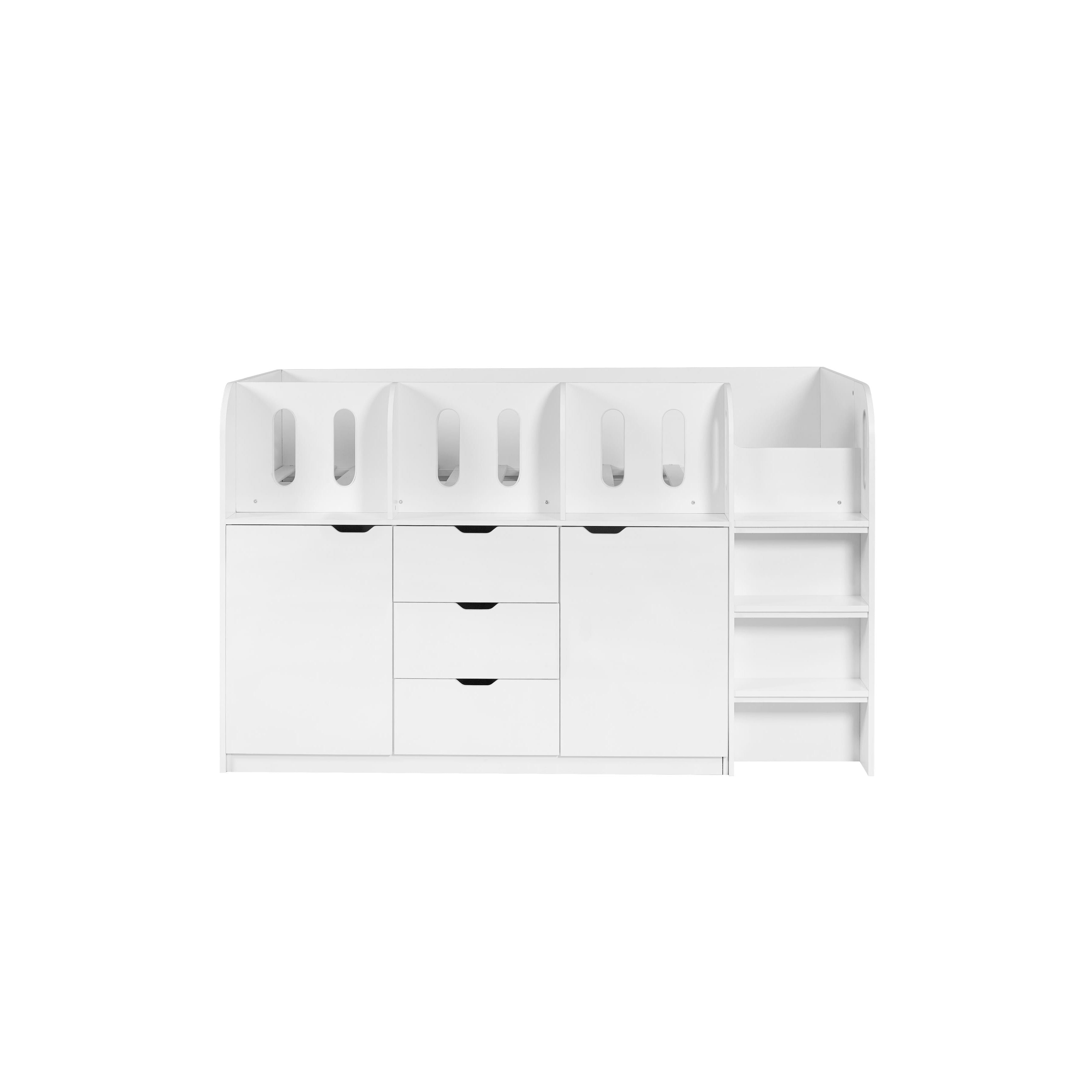 Vision Mid Sleeper Bed Single Bed 90cm - White VIS103