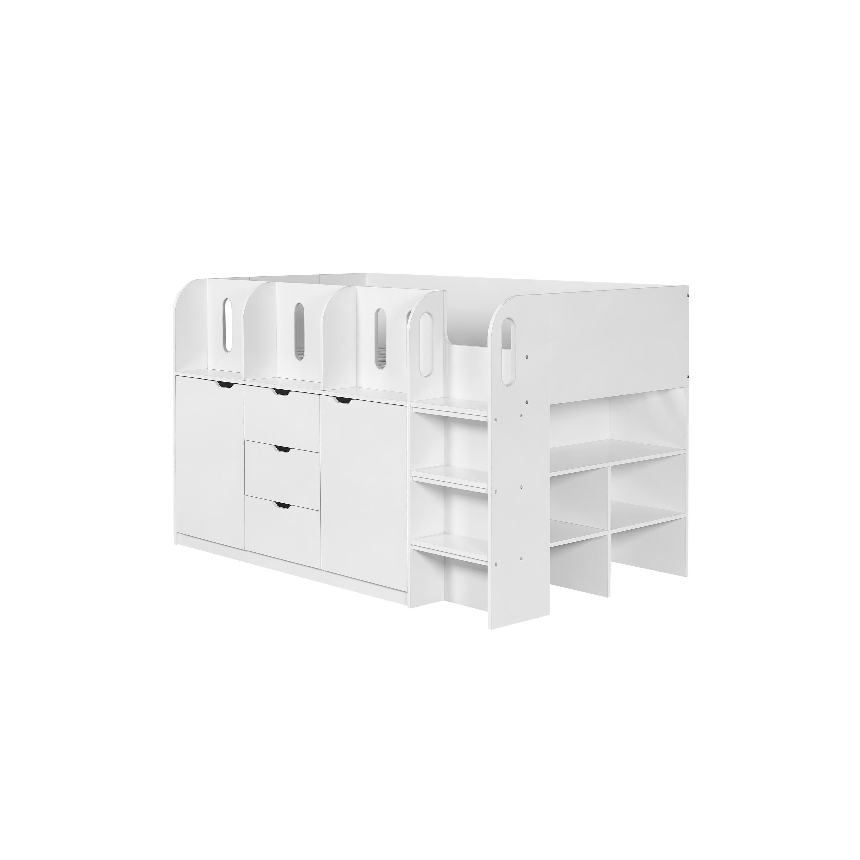 Vision Mid Sleeper Bed Single Bed 90cm - White VIS103