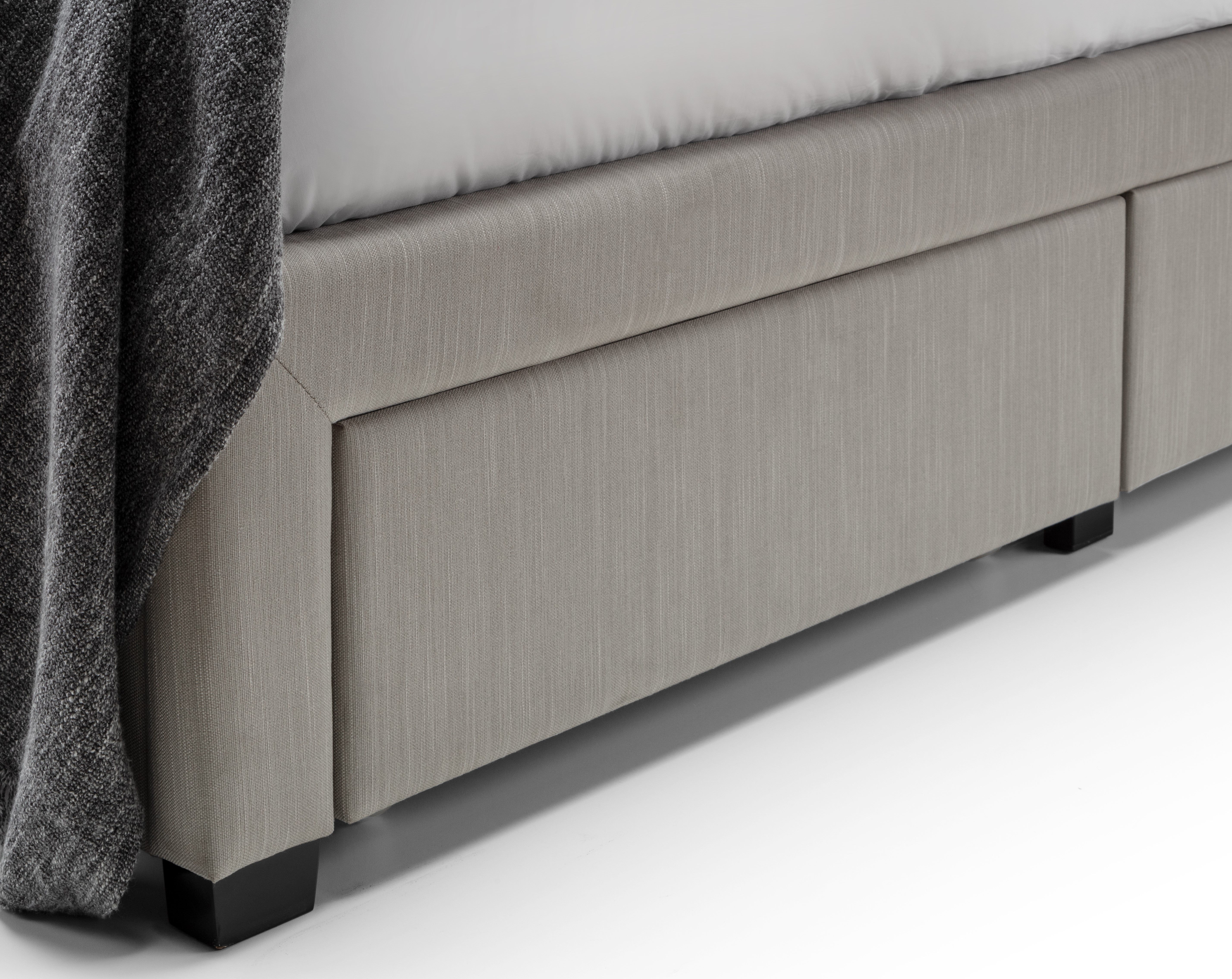 Wilton Deep Button 4 Drawer Bed Super King 180cm - Grey Linen WIL003 - Havenheim Furniture