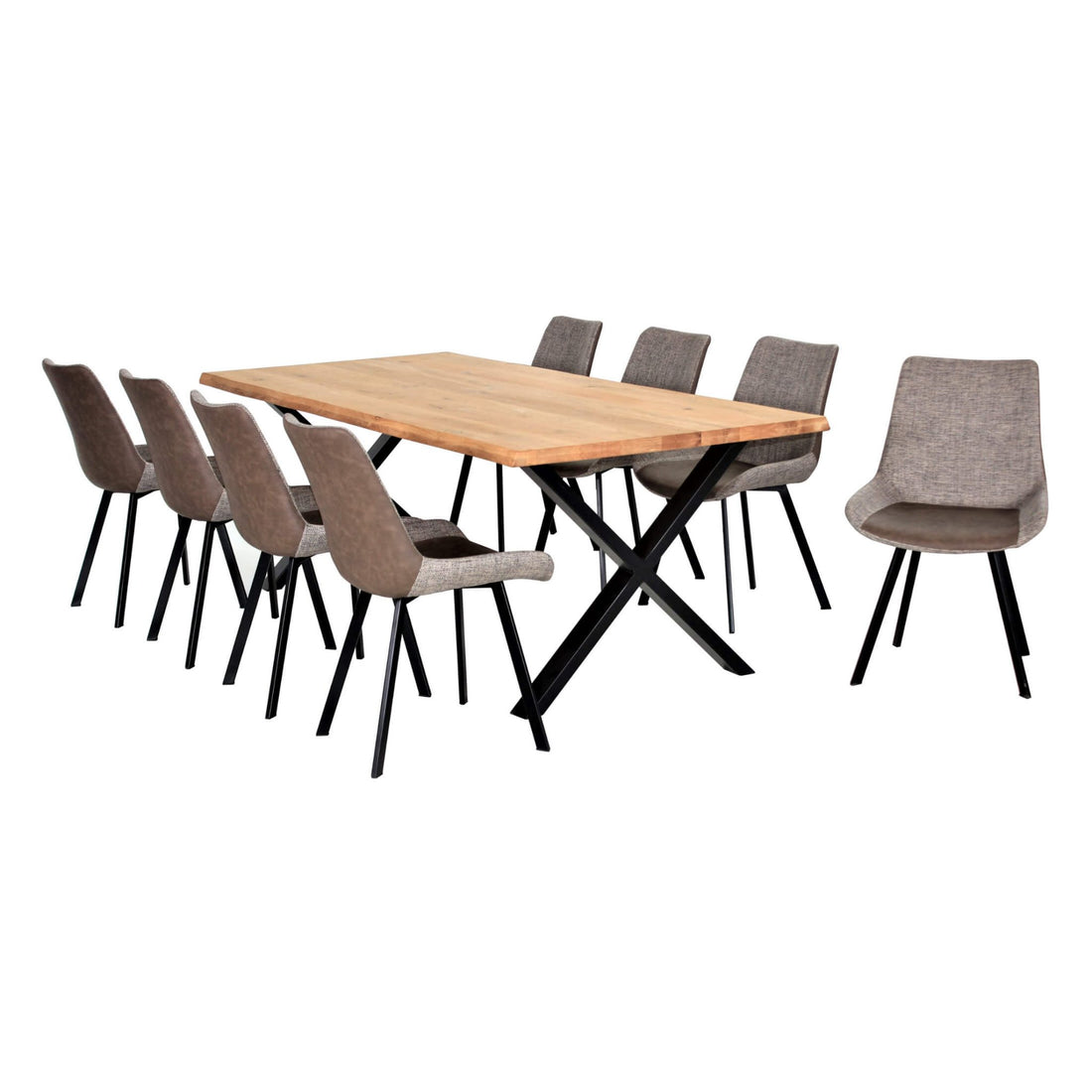 Yale Large 2200 Solid Oak Dining Table Smoked Oil YALELARSMO