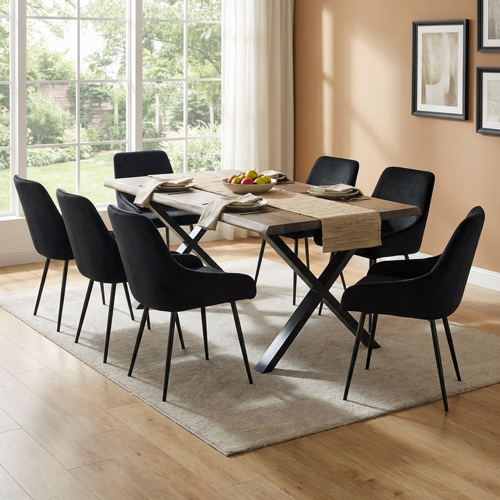 Yale Medium 180cm Solid Oak Dining Table Natural Oil YALEMEDNAT - Havenheim Furniture