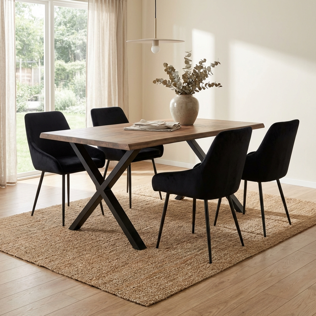 Yale Small 140cm Solid Oak Dining Table Smoked Oil YALESMASMO - Havenheim Furniture