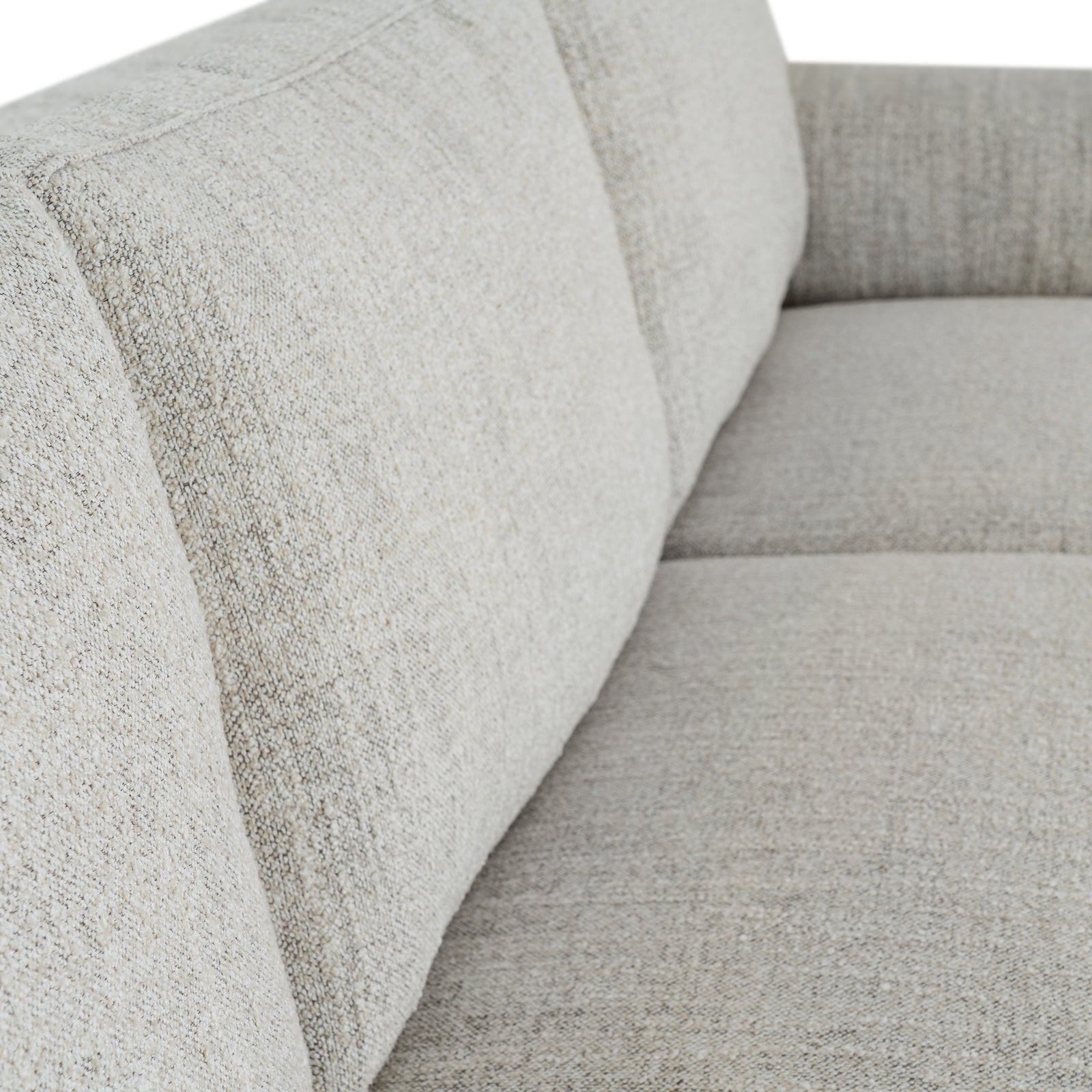 Zephra Three Seater Sofa With Footstool White Fabric 24368 - Havenheim Furniture